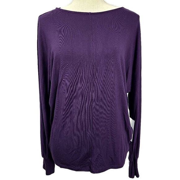 Magaschoni Solid Batwing Longsleeve Top Sz Small - Picture 7 of 11